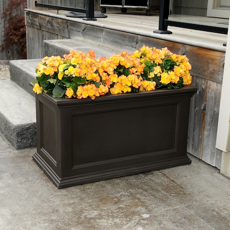 Mayne Fairfield Patio Planter 20x36 - Espresso 5826-ES